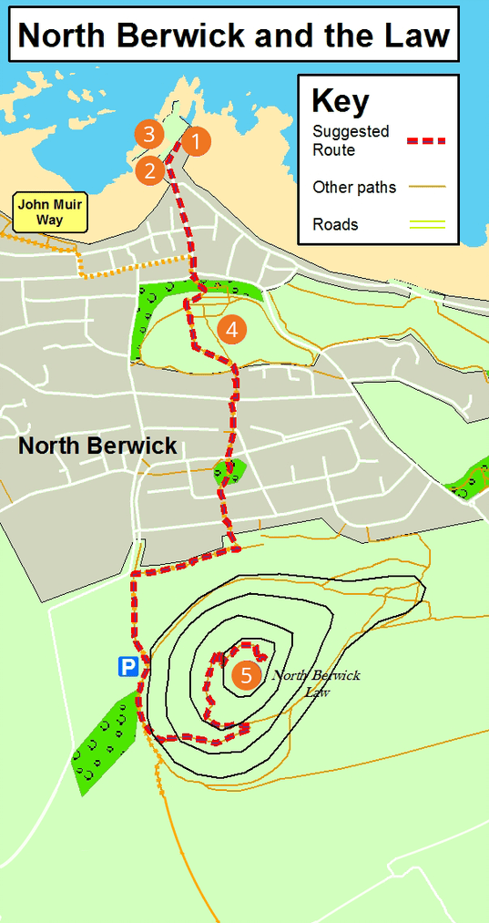 north berwick and the law map