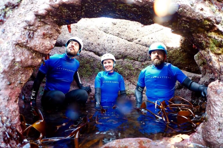 coasteering in dunbar east lothian with ocean vertical 768x512