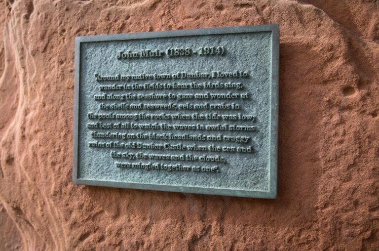 John Muir Plaque Visit East Lothian 768x508