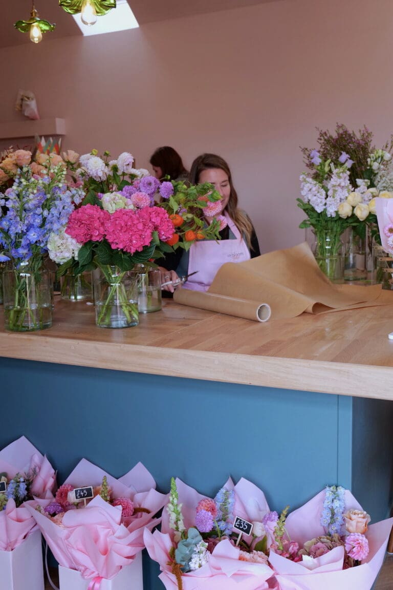flower bar and bouquet close up 768x1152