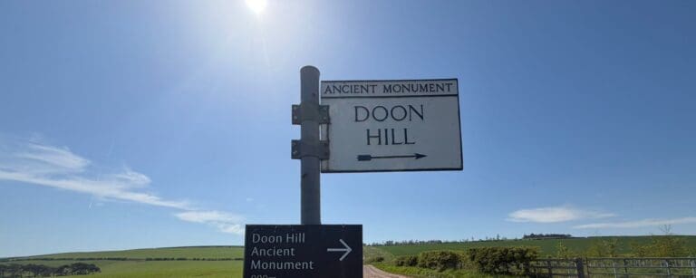 Doon Hill Sign Visit East Lothian 768x307